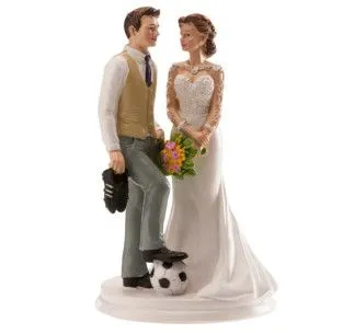 DEKORA PAREJA DE BODA FUTBOL