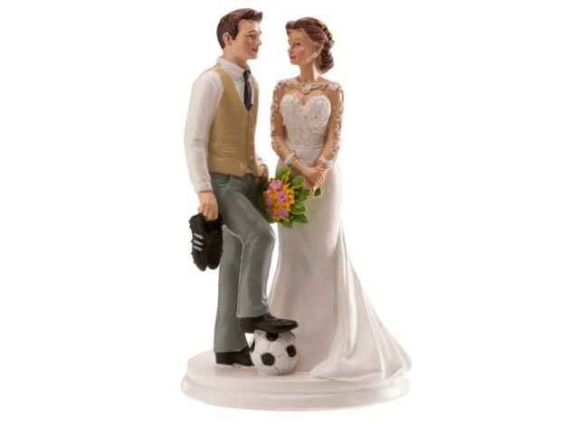 DEKORA PAREJA DE BODA FUTBOL