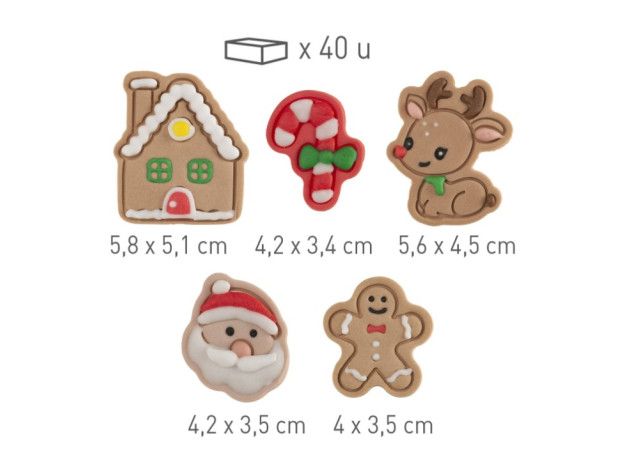 SURTIDO DE FIGURAS DE AZUCAR, NAVIDAD...