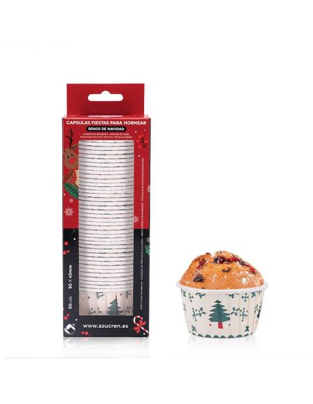 AZ CAPSULA RIGIDA FIESTA ABETOS DE NAVIDAD 50 UN