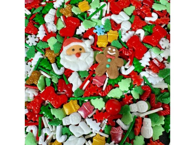 AZUCREN SPRINKLE NAVIDAD SANTA MIX 90G