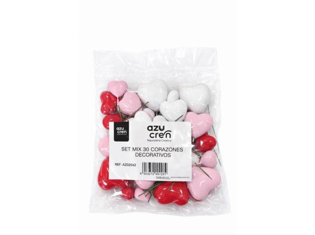 AZUCREN SET 30 CORAZONES DECORATIVOS