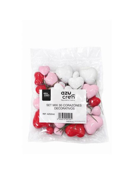 AZUCREN SET 30 CORAZONES DECORATIVOS
