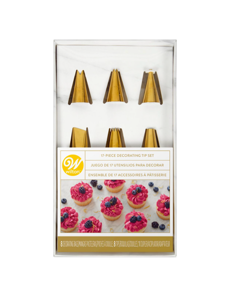WILTON SET BOQUILLAS DORADAS 17 UD