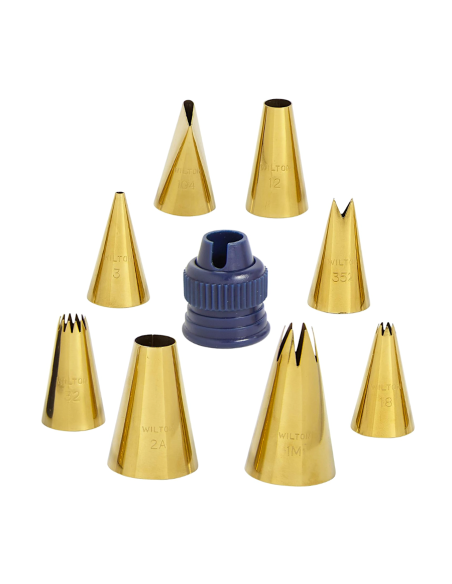 WILTON SET BOQUILLAS DORADAS 17 UD