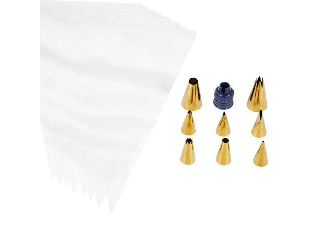 WILTON SET BOQUILLAS DORADAS 17 UD