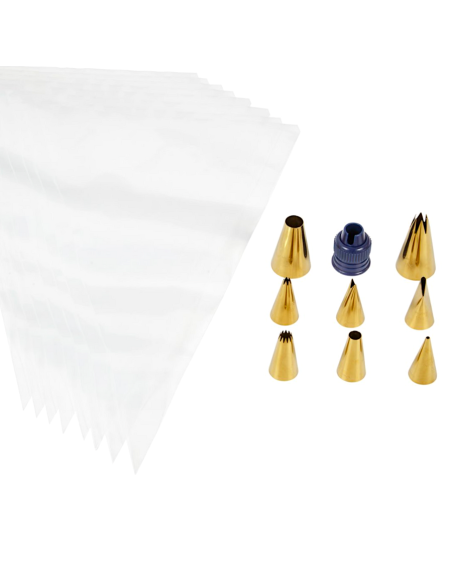 WILTON SET BOQUILLAS DORADAS 17 UD