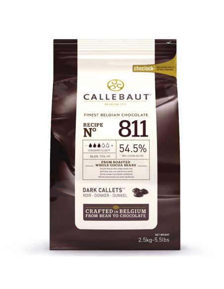 CALLEBAUT DARK CALLETS CHOCOLATE NEGRO 54.5%, VENTA AL PESO