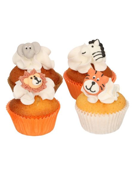 FC DECORACIONES DE AZUCAR SAFARI ANIMALES SET 12 UN