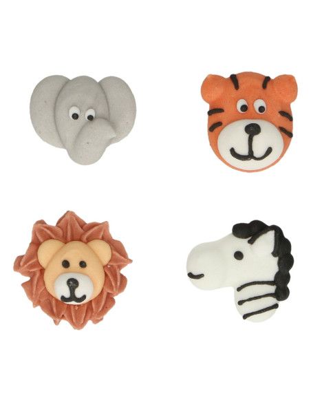 FC DECORACIONES DE AZUCAR SAFARI ANIMALES SET 12 UN