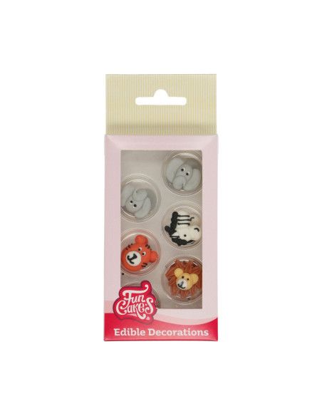 FC DECORACIONES DE AZUCAR SAFARI ANIMALES SET 12 UN