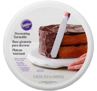 WILTON PLATO/BASE GIRATORIA ONDULADA GRIS 2