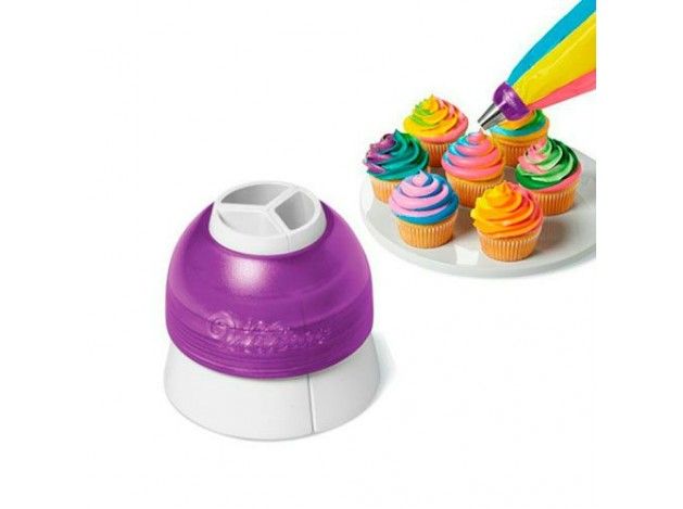 WILTON SET DECORACION COLORSWIRL ADAPTADOR TRICOLOR 9 PIEZAS