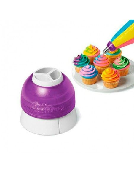 WILTON SET DECORACION COLORSWIRL ADAPTADOR TRICOLOR 9 PIEZAS