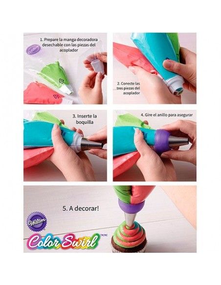 WILTON COLORSWIRL ADAPTADOR GRANDE TRICOLOR