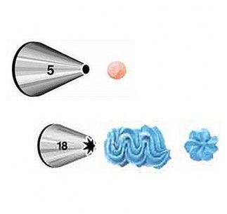 WILTON SET BOQUILLAS REDONDA #005 Y ESTRELLA ABIERTA #018