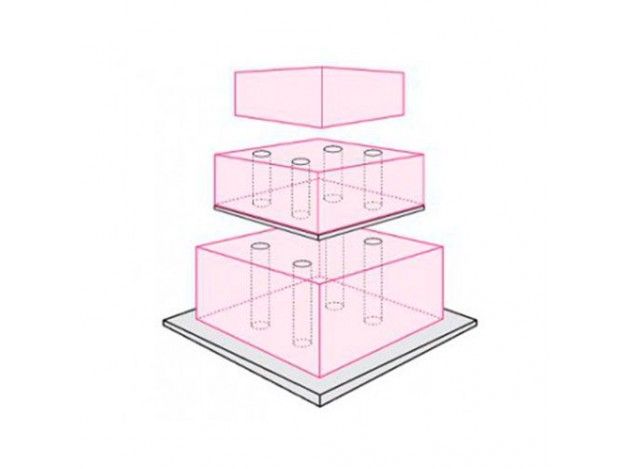 PME TUBO SOPORTE TARTA DE 40 CM 8 UN
