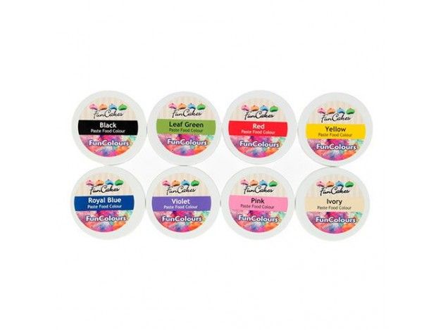 FUNCAKES SET 8 COLORANTES EN PASTA 35 GR