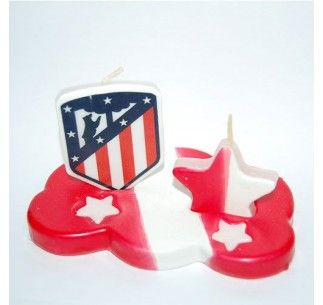 VELA FUTBOL ATLETICO DE MADRID HANDMADE