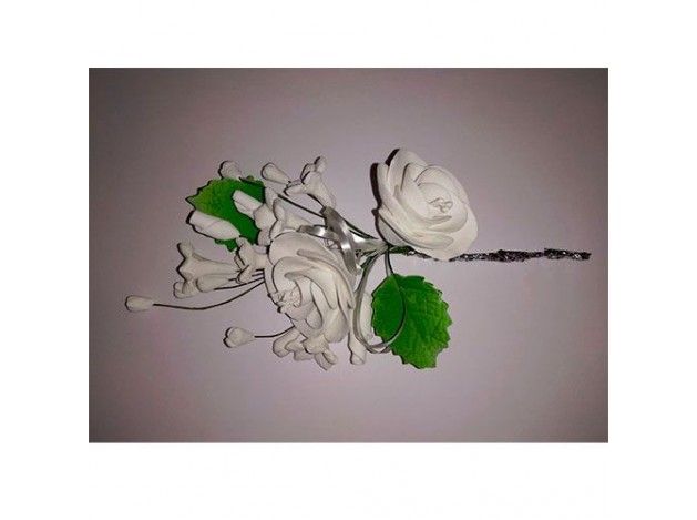 BOUQUET ROSAS BLANCAS DE AZÚCAR