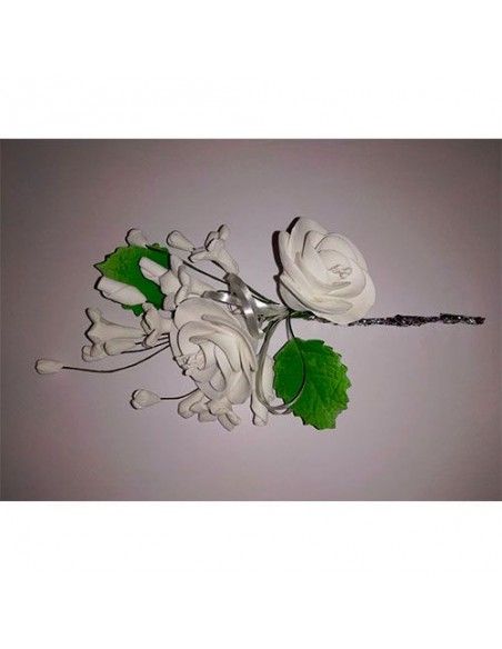 BOUQUET ROSAS BLANCAS DE AZÚCAR