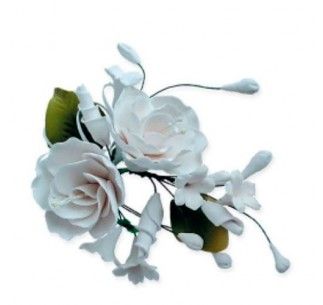 BOUQUET ROSAS BLANCAS DE AZÚCAR