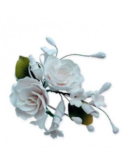 BOUQUET ROSAS BLANCAS DE AZÚCAR