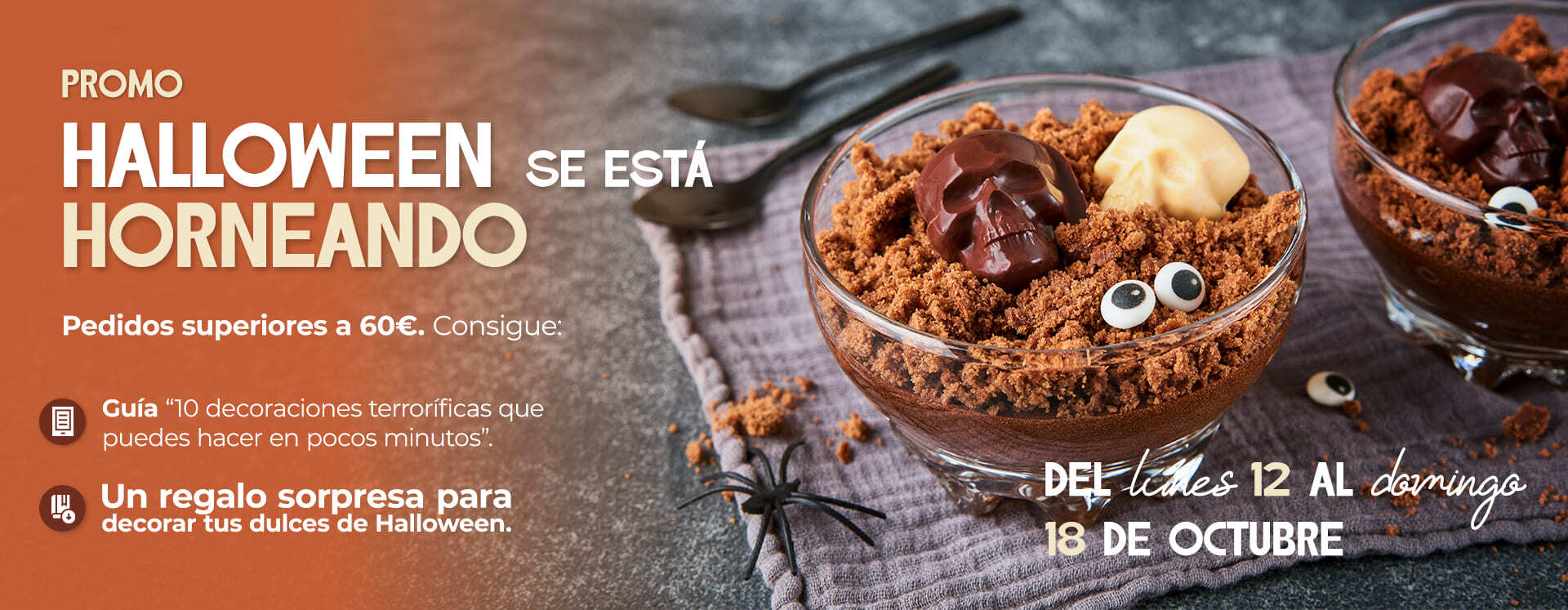 Promo Halloween se está horneando: guía de decoraciones terroríficas y regalo sorpresa, del 12 al 18 de octubre