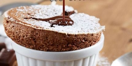 Soufflé helado de chocolate