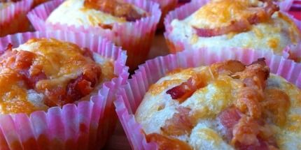 Muffins de queso y bacon