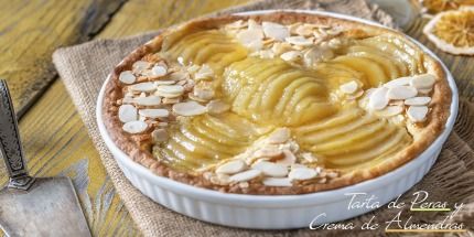 Tarta de peras y crema de almendras
