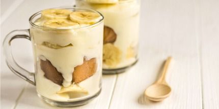 Mousse helada de plátano