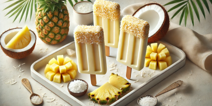 Receta de Paletas de Piña Colada
