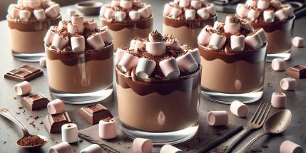 Receta de Mousse de Chocolate con Malvaviscos