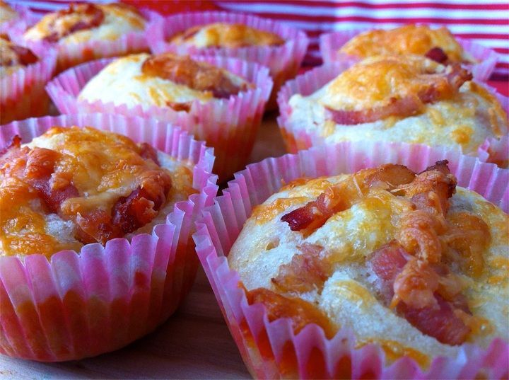 Muffins de queso y bacon