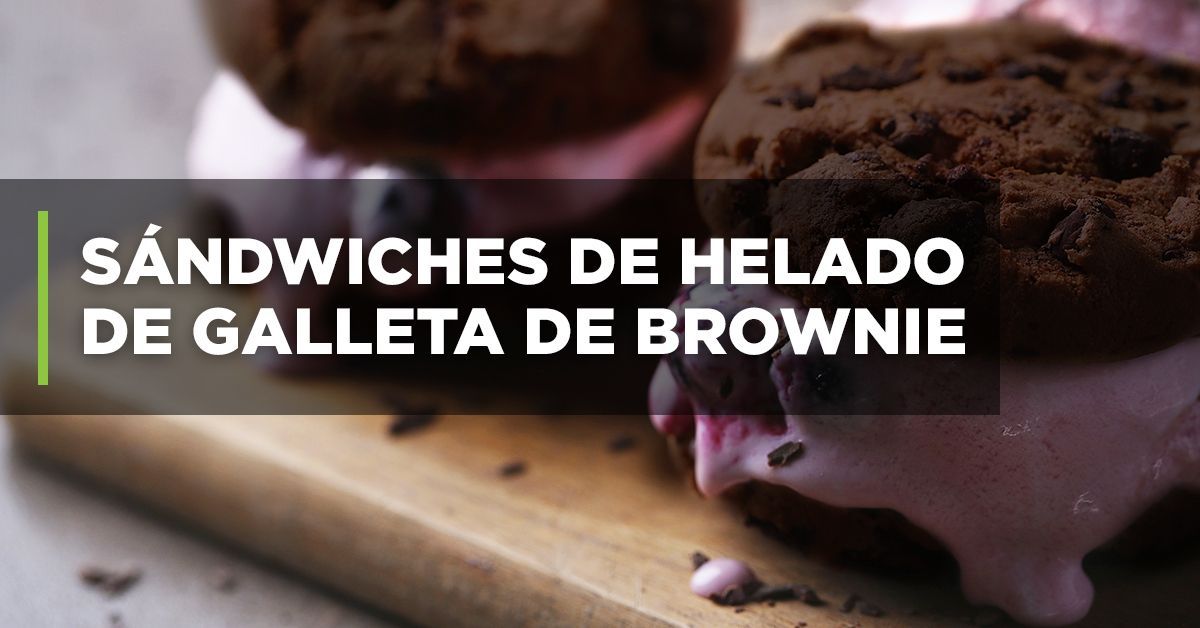 Sándwiches de helado de galleta de brownie