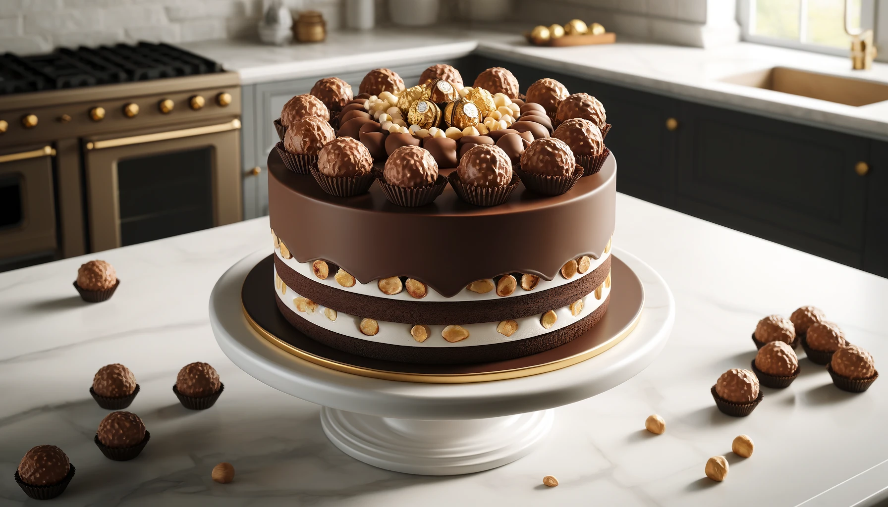 Receta de Tarta de Ferrero Rocher