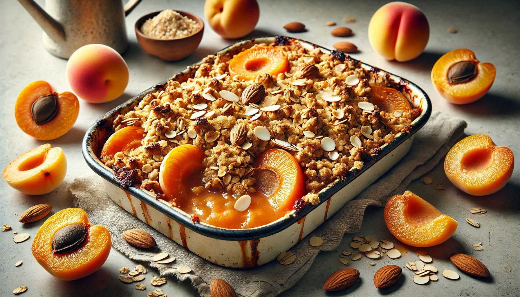 Receta de Crumble de Albaricoque y Almendra
