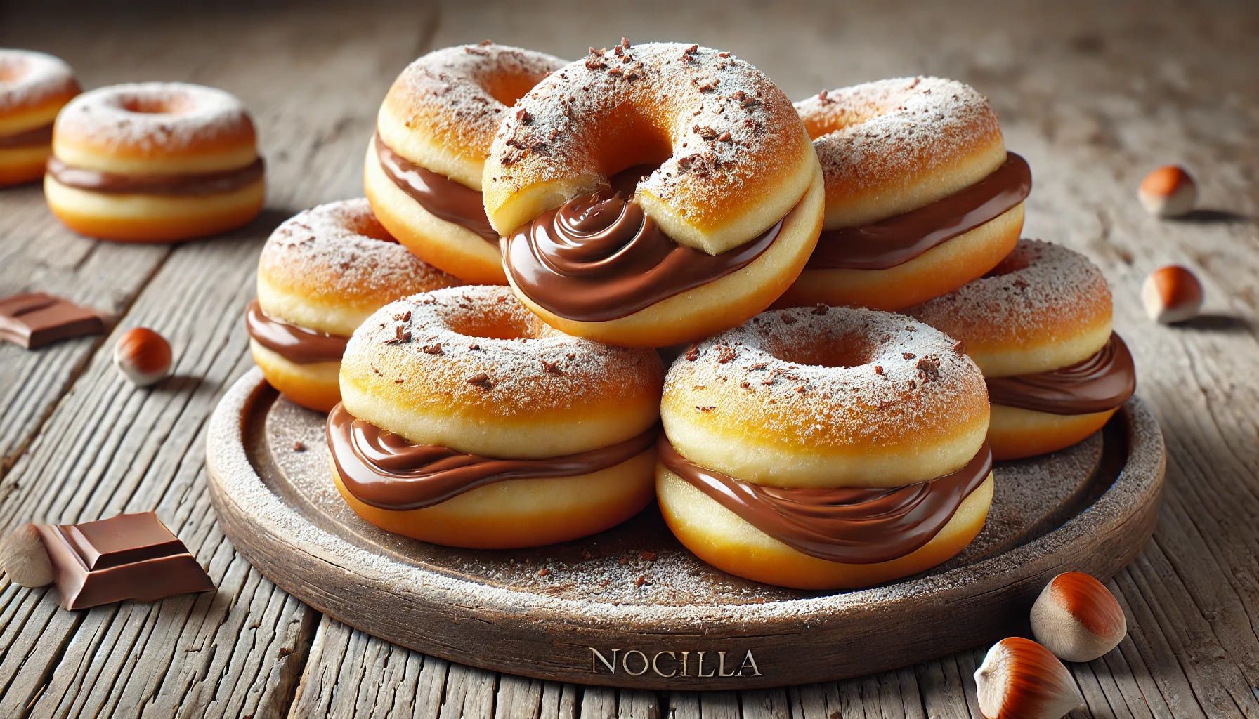 Receta de Donuts Rellenos de Nocilla