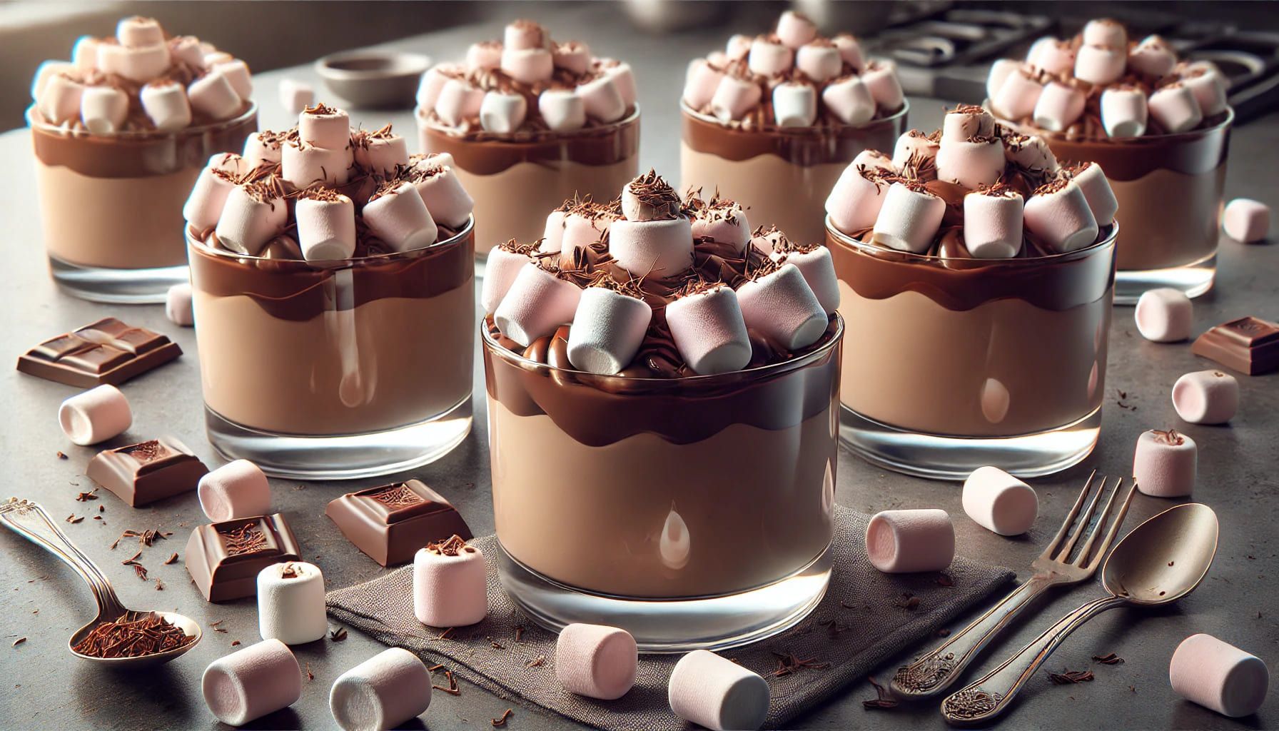 Receta de Mousse de Chocolate con Malvaviscos